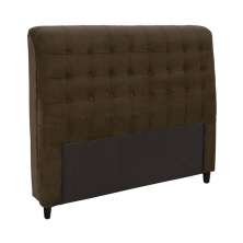 Cabeceira Queen 160cm Damares Suede Chocolate ID Milani Store