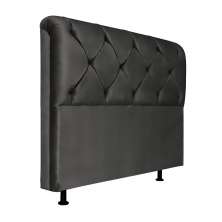 Cabeceira Solteiro 90cm Barbara Suede Preto ID Milani Store
