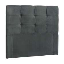 Cabeceira Solteiro 90cm Daiana Suede Cinza ID Milani Store