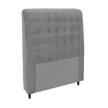 Cabeceira Solteiro 90cm Damares Suede Cinza ID Milani Store