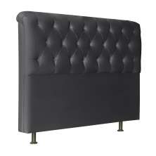 Cabeceira Solteiro 90cm Emilia Suede Preto ID Milani Store