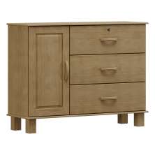 Comoda 3G 1P Madeira Maciça 118 cm 1139 Freijo Milani Store