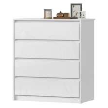 Comoda 4 GV 89 cm Corrediças Telescopicas CO027 Branco Neve MXM