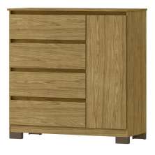 Comoda 4 Gavetas 1 Porta 100 cm VEG CO028 Marrocos MXM