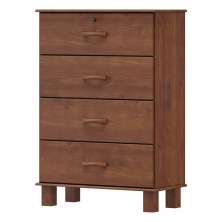 Comoda 4 Gavetas Madeira Maciça 79 cm 1138 Imbuia Milani Store