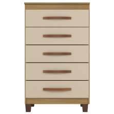 Comoda 5 Gavetas 57 cm Moden 2259 Carvalho Am Off White INCP