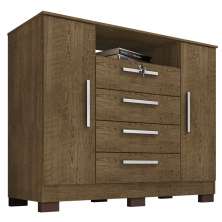 Comoda Rack 2P 4G Madri 121 cm Malbec INCP
