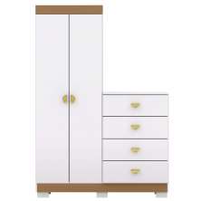 Comoda Roupeiro 120 cm 2 Portas CRIS 20034 Branco Camarim VLR