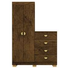 Comoda Roupeiro 120 cm 2 Portas CRIS 20034 Imbuia VLR