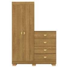 Comoda Roupeiro 120 cm 2 Portas CRIS 20034 Nature VLR