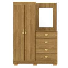 Comoda Roupeiro Espelho 120 cm 2 Portas 20034 Nature VLR