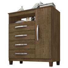 Comoda Sapateira 1P 4G 84 cm Moden 2258 Malbec INCP