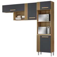 Cozinha Compacta 4 Portas 2001910 Atacama Grafite ARMoveis