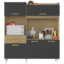 Cozinha Compacta 5 Portas 182cm 2000448 Atacama Grafite ARMoveis