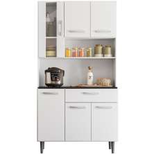Cozinha Compacta 6P 1G 91 cm Coral Branco PLN