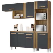 Cozinha Compacta Com Balcao 2001910x0310 Grafite Atacama ARMoveis