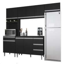 Cozinha Modulada 5 Peças 241 cm Andreia Preto REAJL