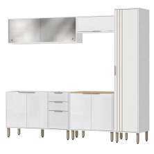 Cozinha Modulada 5 Pecas 249 cm MDP GLOR Branco Neve MXM