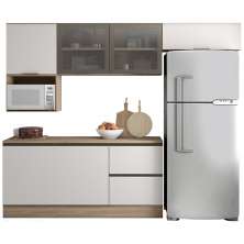 Cozinha Modulada 6 Pecas 258 cm Etti Carvalho Oak Off White PLN