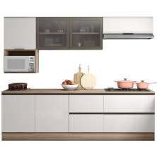 Cozinha Modulada 7 Pecas 258 cm Etti Carvalho Oak Off White PLN