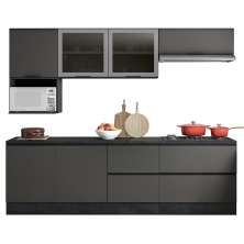 Cozinha Modulada 7 Pecas 258 cm Etti Grafite PLN