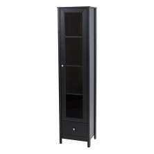 Cristaleira 1 Porta Vidro 1 Gaveta 180x43 cm E962 Preto Dtall
