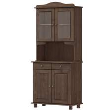 Cristaleira Madeira Maciça 4 Portas 88 cm 8926 Cafe Milani Store