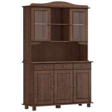 Cristaleira Madeira Maciça 5 Portas 129 cm 8925 Cafe Milani Store