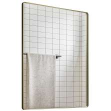 Espelho Decorativo Skkar Retang 92x62 Moldura 25 cm Dourado Dhom