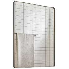 Espelho Decorativo Skkar Retang 92x62 Moldura 25 cm Preto Dhom