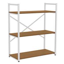 Estante Baixa 3 Prateleiras 87x72 cm LI007 Canela Branco KPB