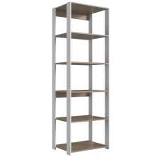 Estante Livreiro 138X60cm 05 Prateleiras Branco Montana PRODDY