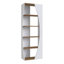 Estante Livreiro Multiuso 05 Prateleiras Branco Mel PRODDY