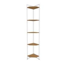 Estante de Canto 5 Prateleiras 202 cm LI022 Canela Branco KPB
