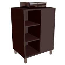 Gabinete 1 Porta Correr 60 cm Cuba Preta BL7250 Grafite FAEM