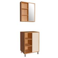Gabinete 1 Porta Correr 60 cm Espelheira CJ7250 Mell Arenas FAEM
