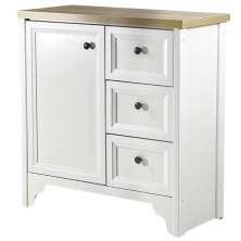 Gabinete Banheiro Com Tampo 1 Pt 3 Gv 79 cm BN05 Branco Dtall