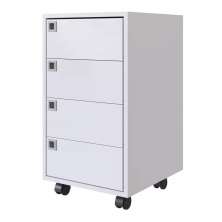 Gaveteiro Para Escritorio 4 Gavetas OB001 Branco PP Milani Store