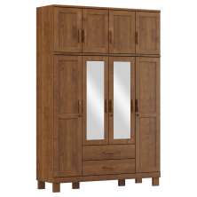 Guarda Roupa 8P 2G Espelho 150 cm 1285 Castanho Milani Store