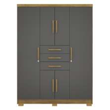 Guarda Roupa Casal 151 cm 6 Portas 3G 10020 Nature Alasca VLR