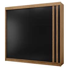 Guarda Roupa Casal 2P Correr MDF 244 cm RD024 Freijo Nero MXM