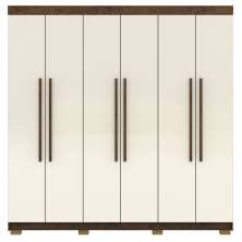 Guarda Roupa Casal 6 Portas 2G 218 cm 10037 Imbuia Champanhe VLR