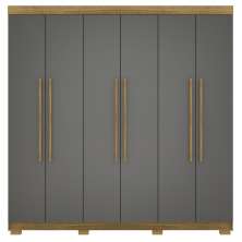 Guarda Roupa Casal 6 Portas 2G 218 cm 10037 Nature Alasca VLR