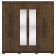 Guarda Roupa Casal 6 Portas 2G Espelho 218 cm Imbuia VLR