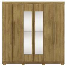 Guarda Roupa Casal 6 Portas 2G Espelho 218 cm Nature VLR