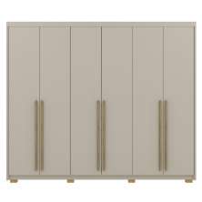 Guarda Roupa Casal 6 Portas 3 Gavetas MDF 275 cm Fend VLR