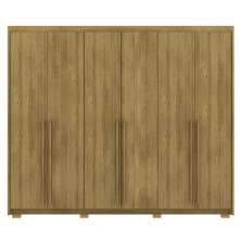 Guarda Roupa Casal 6 Portas 3 Gavetas MDF 275 cm Nature VLR