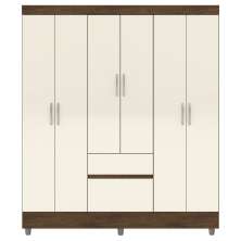 Guarda Roupa Casal 6P 2G 153 cm 10091 Imbuia Champanhe VLR