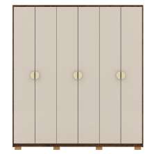 Guarda Roupa Casal 6P 4G NOR 203 cm 10109 Imbuia Fend VLR