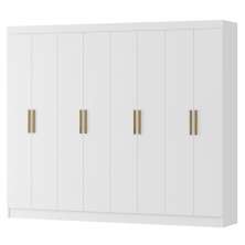 Guarda Roupa Casal 8 Portas 236 cm RG138 Branco Neve MXM